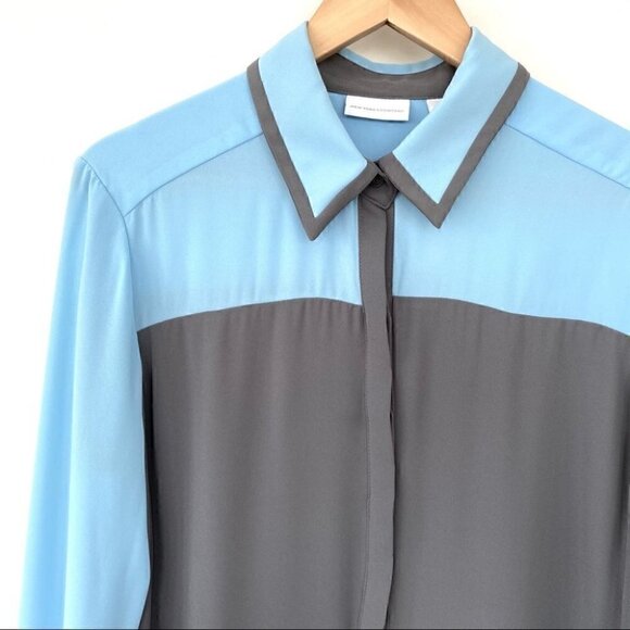 New York & Company 1/2  button down shirt with long sleeves - Picture 2 of 10